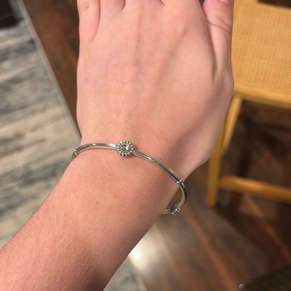 Brighton Silver Knot Bangle Bracelet
